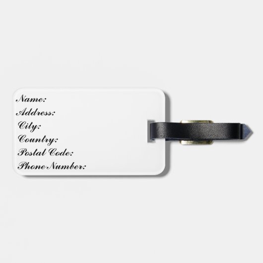 Zebraprint Bagagelabel (Achterkant horizontaal)