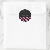Zebraprint Bedankt Ronde Sticker (Tas)