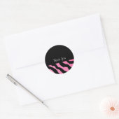 Zebraprint Bedankt Ronde Sticker (Envelop)