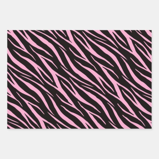 Zebraprint Cute Modern & Elegante Meisjesachtige R Inpakpapier Vel (Voorkant 2)