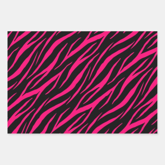 Zebraprint Cute Modern & Elegante Meisjesachtige R Inpakpapier Vel (Voorkant)