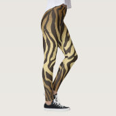 Zebraprint Dierlijke huiden Gouden Ombre Leggings (Rechts)