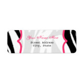Zebraprint en roze retouradres label (Voorkant)