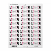 Zebraprint en roze retouradres label (Full Sheet)
