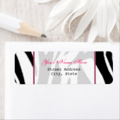 Zebraprint en roze retouradres label (Insitu)
