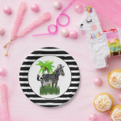 Zebraprint Feestje  Papieren Bordje (Feest)