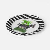 Zebraprint Feestje  Papieren Bordje (Gekanteld)