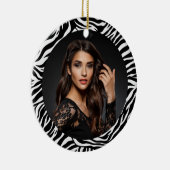 Zebraprint Foto Ornament Op Maat (Rechts)