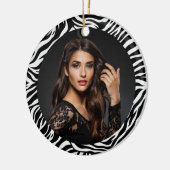 Zebraprint Foto Ornament Op Maat (Links)