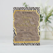 Zebraprint geboortekaartje kaart (Staand voorkant)