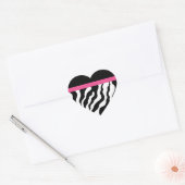 Zebraprint Hartstickers Hart Sticker (Envelop)