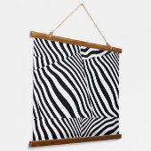 Zebraprint Hout Topped Hangend Wandkleed (Gebogen)