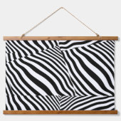 Zebraprint Hout Topped Hangend Wandkleed (Voorkant)