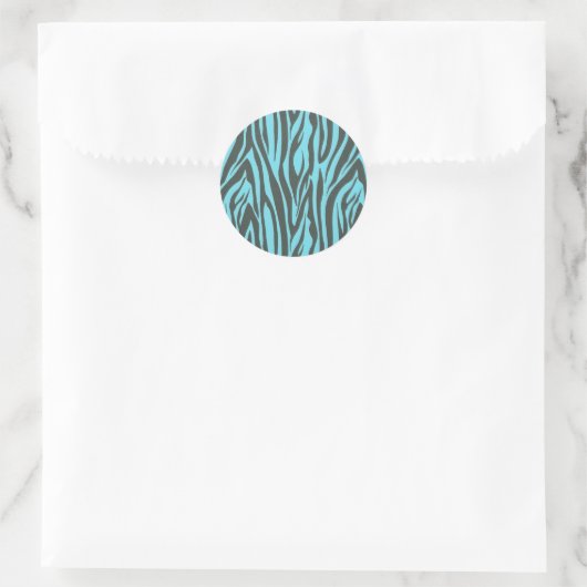 Zebraprint in turquoise sticker (Tas)