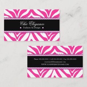Zebraprint & Kanten Elegant Visitekaartje