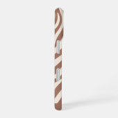 Zebraprint-Mocha Mousse iPhone 16 Hoesje (Rechterkant)