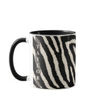Zebraprint mok met eigen naam