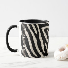 Zebraprint mok met eigen naam