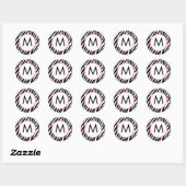 Zebraprint monogram Stickers (Vel)