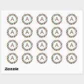 Zebraprint monogram Stickers (Vel)