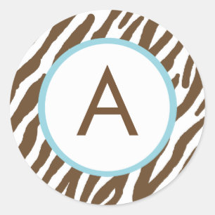 Zebraprint monogram Stickers