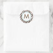 Zebraprint monogram Stickers (Tas)