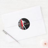 Zebraprint ondeugend maar mooi ronde sticker (Envelop)