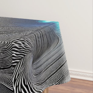 Zebraprint optische illusie, tafelkleed