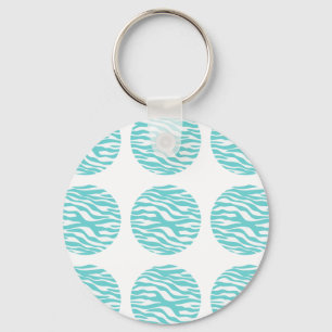 Zebraprint Stippen Sleutelhanger