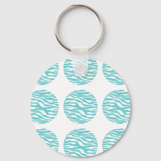 Zebraprint Stippen Sleutelhanger (Voorkant)