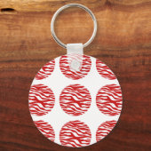 Zebraprint Stippen Sleutelhanger (Voorkant)