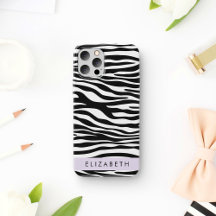 Zebraprint, strepen, zwart-wit, Jouw naam