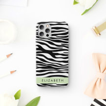 Zebraprint, strepen, zwart-wit, Jouw naam