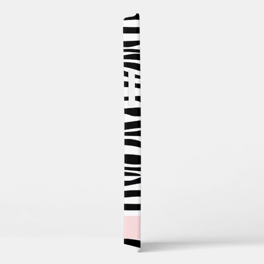 Zebraprint, strepen, zwart-wit, Jouw naam Case-Mate iPhone Case (Achterkant / Rechts)