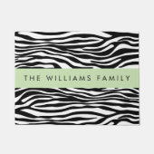 Zebraprint, strepen, zwart-wit, Jouw naam Deurmat (Voorkant)