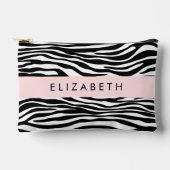 Zebraprint, strepen, zwart-wit, Jouw naam Etui (Voorkant)