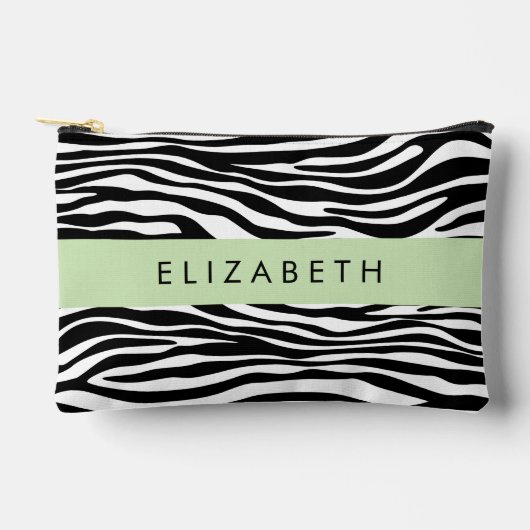 Zebraprint, strepen, zwart-wit, Jouw naam Etui (Voorkant)
