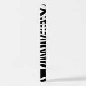 Zebraprint, strepen, zwart-wit, Jouw naam iPhone Hoesje (Linkerkant)