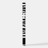 Zebraprint, strepen, zwart-wit, Jouw naam iPhone Hoesje (Rechterkant)