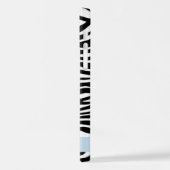 Zebraprint, strepen, zwart-wit, Jouw naam iPhone Hoesje (Linkerkant)