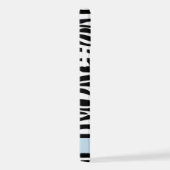 Zebraprint, strepen, zwart-wit, Jouw naam iPhone Hoesje (Rechterkant)