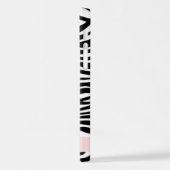 Zebraprint, strepen, zwart-wit, Jouw naam iPhone Hoesje (Linkerkant)