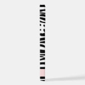 Zebraprint, strepen, zwart-wit, Jouw naam iPhone Hoesje (Rechterkant)