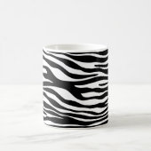 Zebraprint, strepen, zwart-wit, Jouw naam Koffiemok (Center)
