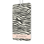 Zebraprint, strepen, zwart-wit, Jouw naam Luchtverfrisser (Links)