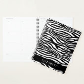 Zebraprint, strepen, zwart-wit, Jouw naam Planner (Display)