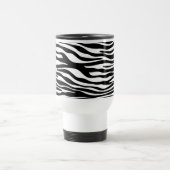 Zebraprint, strepen, zwart-wit, Jouw naam Reisbeker (Center)