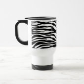 Zebraprint, strepen, zwart-wit, Jouw naam Reisbeker (Links)