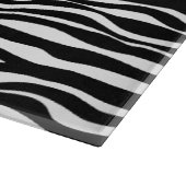 Zebraprint, strepen, zwart-wit, Jouw naam Snijplank (Hoek)