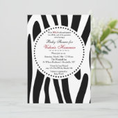Zebraprint Uitnodiging (Staand voorkant)